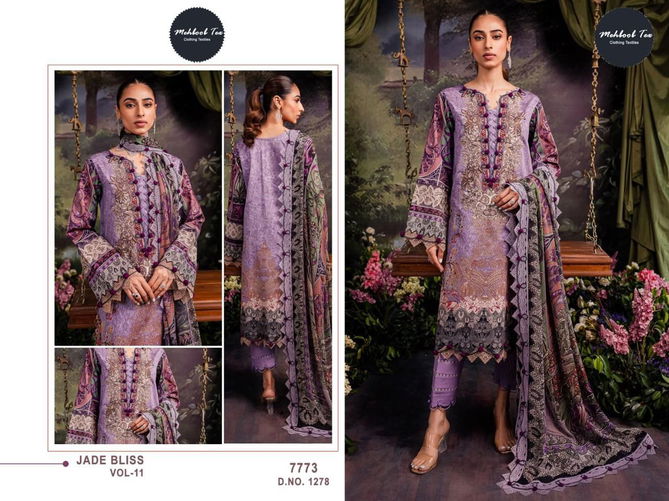 Jade Bliss Vol 11 By Mehboob Tex Pure Cotton Pakistani Salwar Suit Exporters in India
